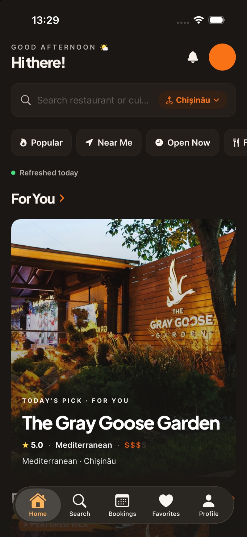 HaiLa Customer restaurant discovery screen captured from the real app